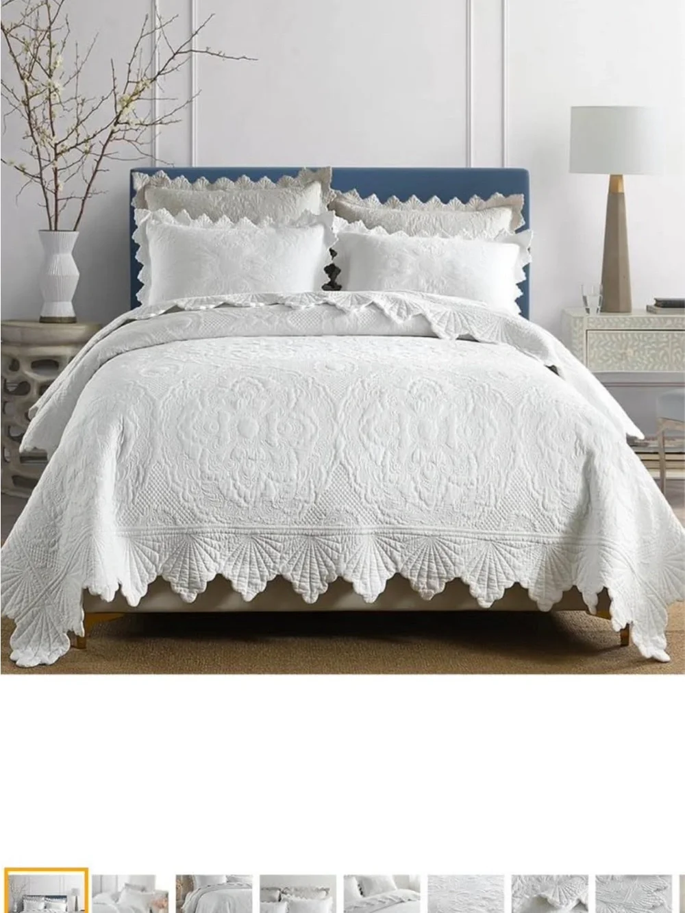 Cotton Quilt Bedding Set Reversible Coverlet, 3 Pieces